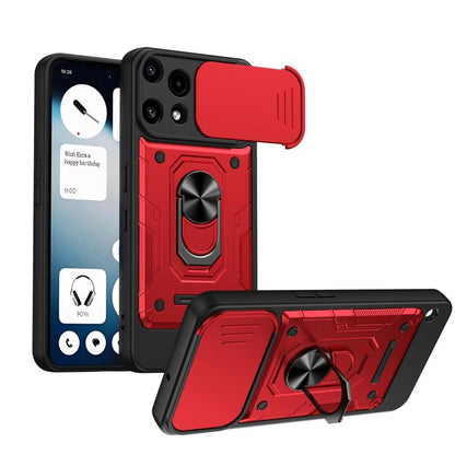 Nanshan Armor Sliding Camshield Ring Holder Phone Case, For Nothing Phone 4a Pro, For Nothing Phone 4a, For Nothing Phone 3a Lite