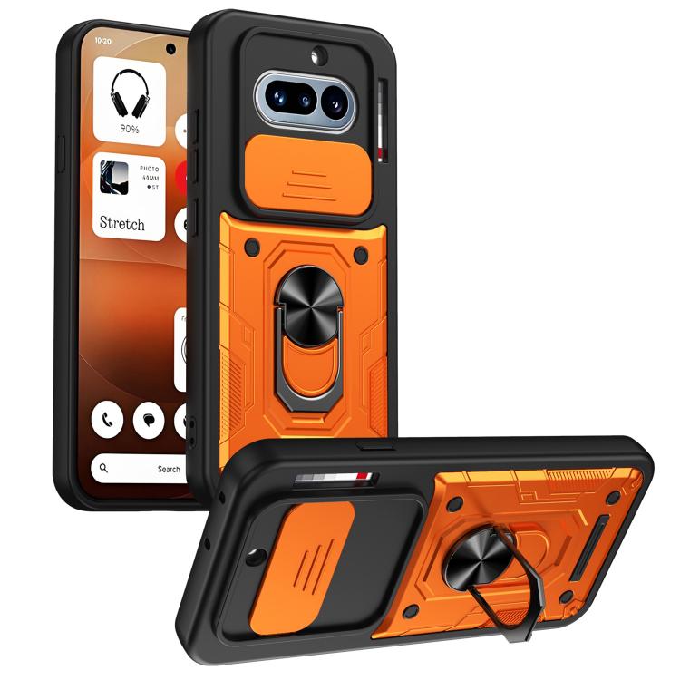 Nanshan Armor Sliding Camshield Ring Holder Phone Case, For Nothing Phone 4a Pro, For Nothing Phone 4a, For Nothing Phone 3a Lite