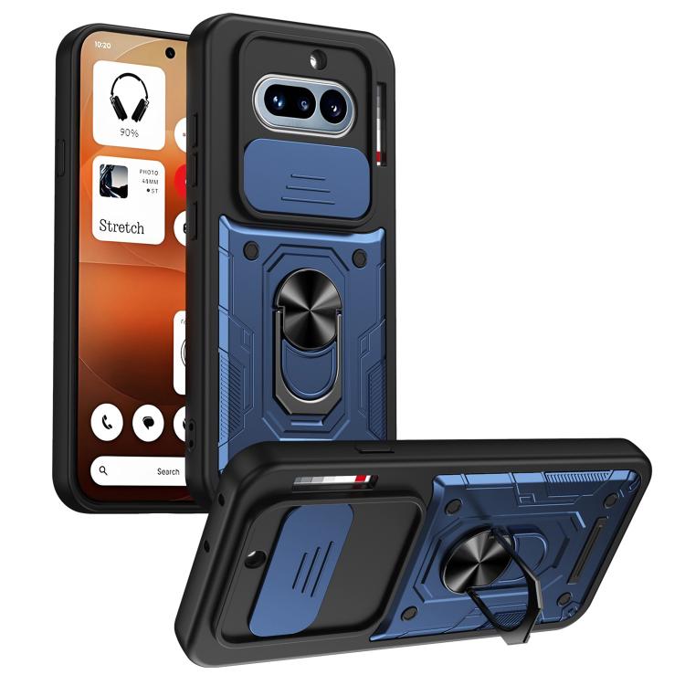 Nanshan Armor Sliding Camshield Ring Holder Phone Case, For Nothing Phone 4a Pro, For Nothing Phone 4a, For Nothing Phone 3a Lite