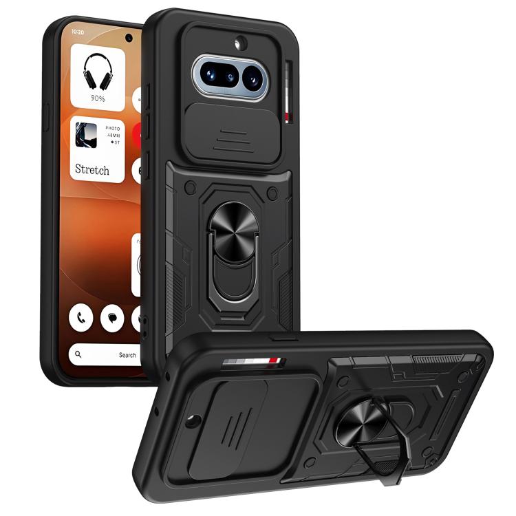 Nanshan Armor Sliding Camshield Ring Holder Phone Case, For Nothing Phone 4a Pro, For Nothing Phone 4a, For Nothing Phone 3a Lite