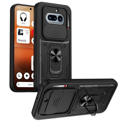 Nanshan Armor Sliding Camshield Ring Holder Phone Case, For Nothing Phone 4a Pro, For Nothing Phone 4a, For Nothing Phone 3a Lite
