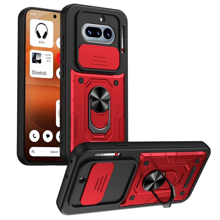 Nanshan Armor Sliding Camshield Ring Holder Phone Case, For Nothing Phone 4a Pro, For Nothing Phone 4a, For Nothing Phone 3a Lite
