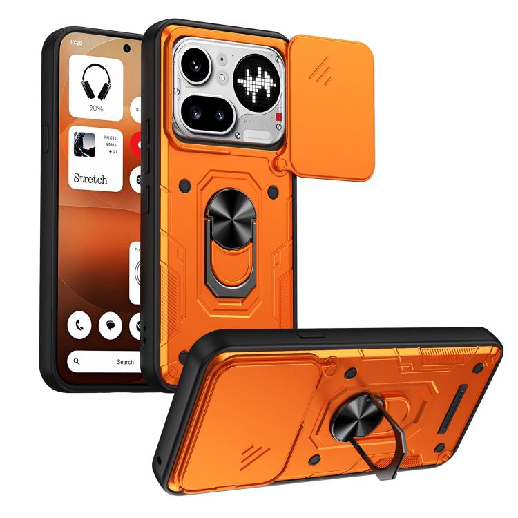 Nanshan Armor Sliding Camshield Ring Holder Phone Case, For Nothing Phone 4a Pro, For Nothing Phone 4a, For Nothing Phone 3a Lite