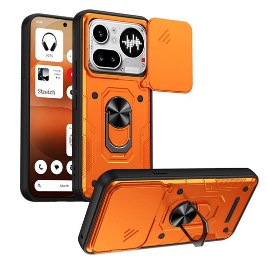 Nanshan Armor Sliding Camshield Ring Holder Phone Case, For Nothing Phone 4a Pro, For Nothing Phone 4a, For Nothing Phone 3a Lite