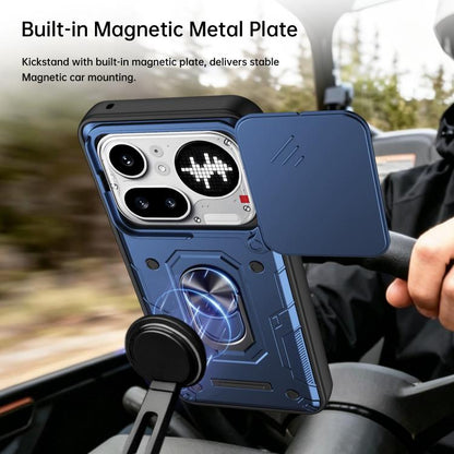Nanshan Armor Sliding Camshield Ring Holder Phone Case, For Nothing Phone 4a Pro, For Nothing Phone 4a, For Nothing Phone 3a Lite
