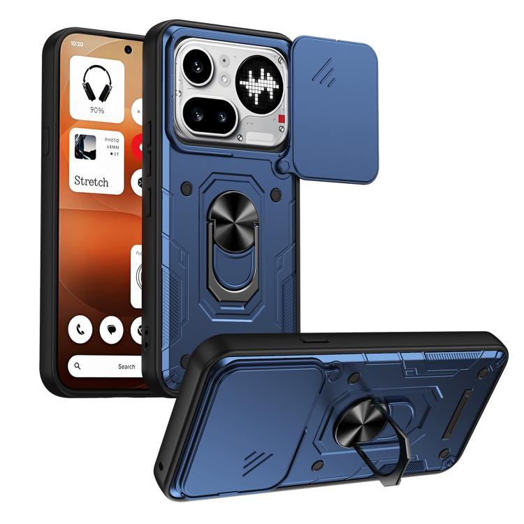 Nanshan Armor Sliding Camshield Ring Holder Phone Case, For Nothing Phone 4a Pro, For Nothing Phone 4a, For Nothing Phone 3a Lite