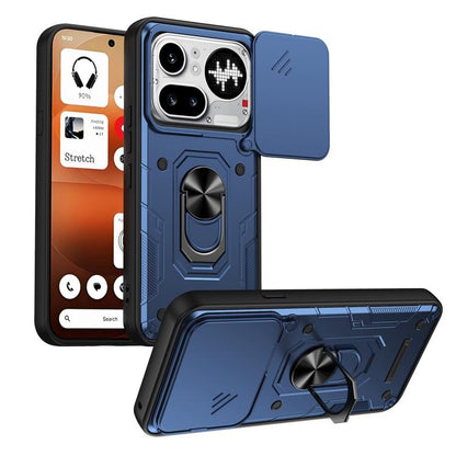 Nanshan Armor Sliding Camshield Ring Holder Phone Case, For Nothing Phone 4a Pro, For Nothing Phone 4a, For Nothing Phone 3a Lite