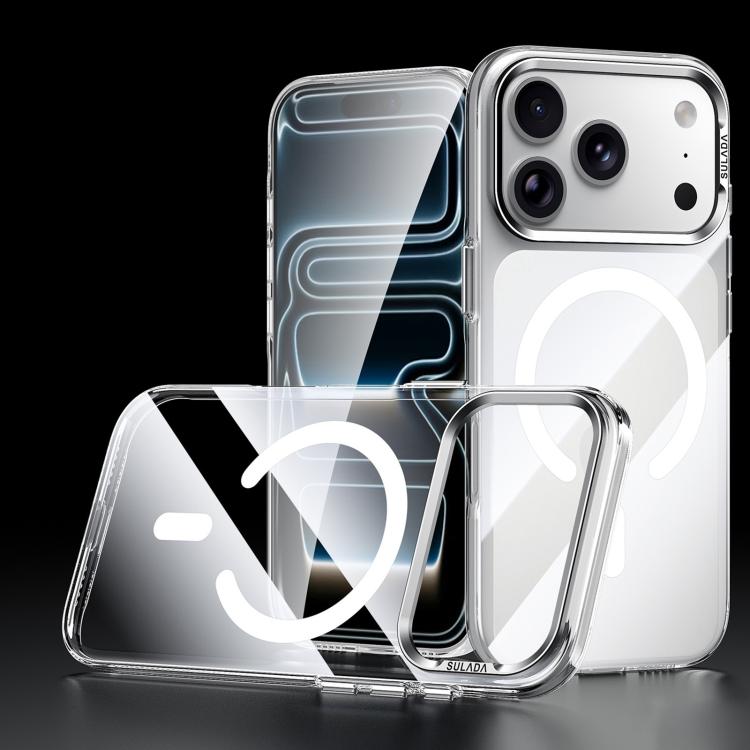 SULADA Crystal Series Magnetic Clear PC Phone Case, For iPhone 18 Pro, For iPhone 18 Pro Max, For iPhone 17 Pro Max, For iPhone 17 Pro, For iPhone 17