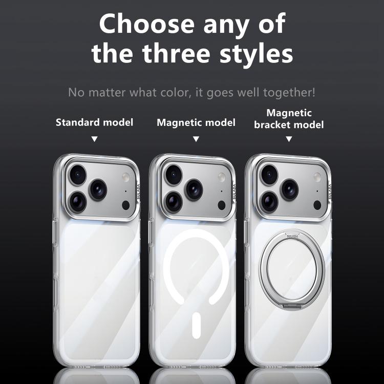 SULADA Crystal Series Magnetic Clear PC Phone Case, For iPhone 18 Pro, For iPhone 18 Pro Max, For iPhone 17 Pro Max, For iPhone 17 Pro, For iPhone 17