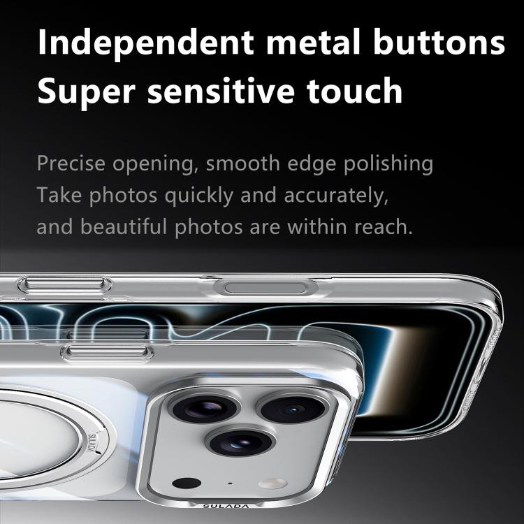 SULADA Crystal Series Magnetic Clear PC Phone Case, For iPhone 18 Pro, For iPhone 18 Pro Max, For iPhone 17 Pro Max, For iPhone 17 Pro, For iPhone 17