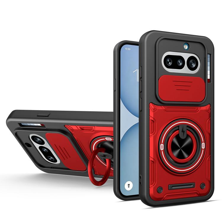 Multifunctional Sliding Camshield Ring Holder Phone Case, For Nothing Phone 4a Pro, For Nothing Phone 4a