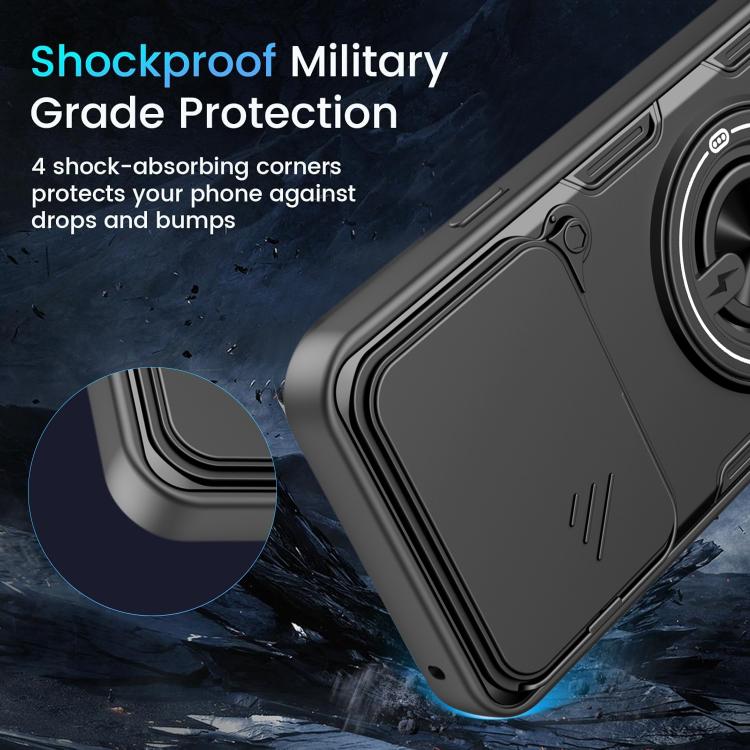 Multifunctional Sliding Camshield Ring Holder Phone Case, For Nothing Phone 4a Pro, For Nothing Phone 4a