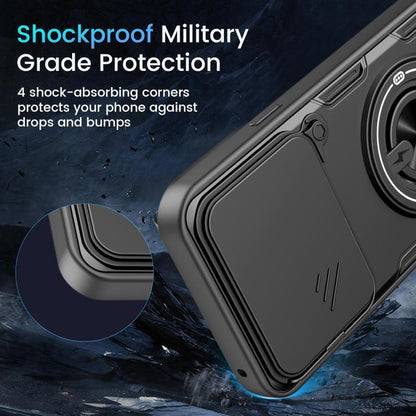 Multifunctional Sliding Camshield Ring Holder Phone Case, For Nothing Phone 4a Pro, For Nothing Phone 4a