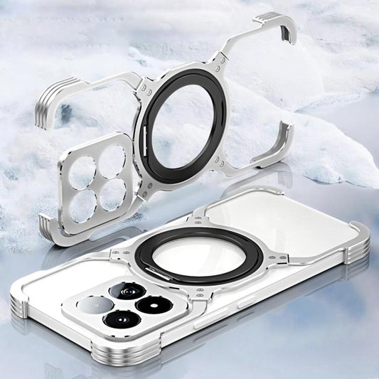 Mechanical Arm Borderless MagSafe Holder Metal Phone Case, For Xiaomi 17 Max 5G