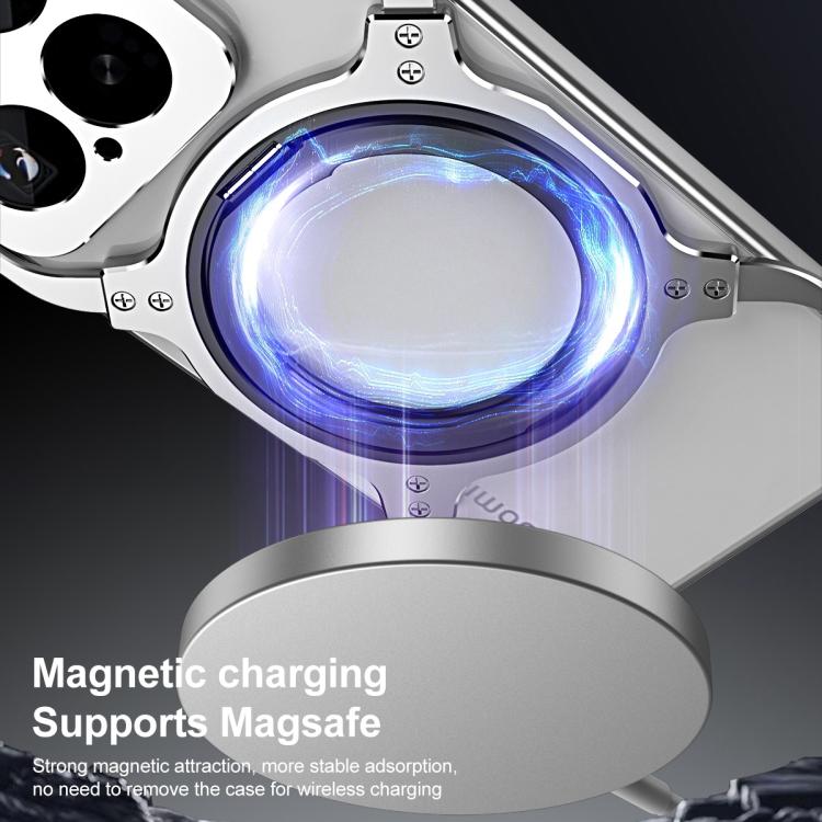 Mechanical Arm Borderless MagSafe Holder Metal Phone Case, For Xiaomi 17 Max 5G