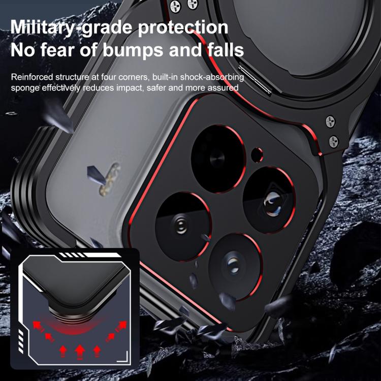 Mechanical Arm Borderless MagSafe Holder Metal Phone Case, For Xiaomi 17 Max 5G
