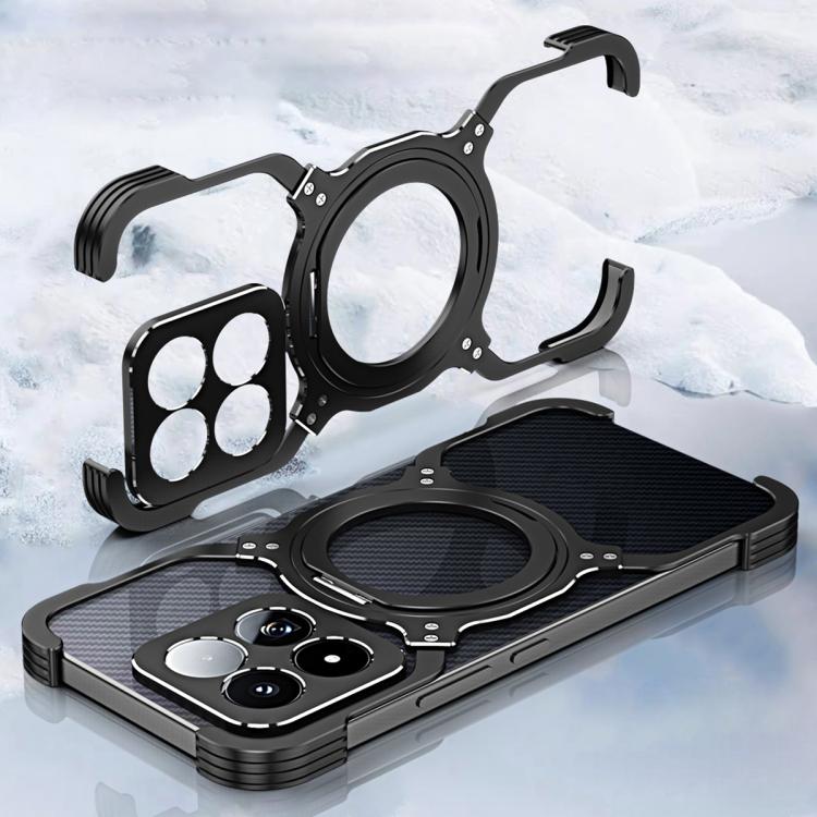 Mechanical Arm Borderless MagSafe Holder Metal Phone Case, For Xiaomi 17 Max 5G