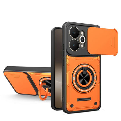 Multifunctional Sliding Camshield Ring Holder Phone Case, For Realme 15x India / C85 5G, For Realme 15 / 15 Pro 5G