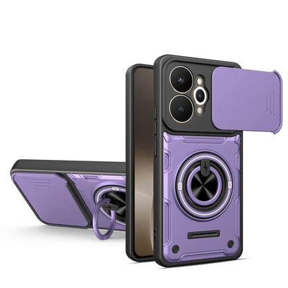 Multifunctional Sliding Camshield Ring Holder Phone Case, For Realme 15x India / C85 5G, For Realme 15 / 15 Pro 5G