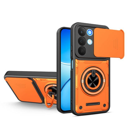 Multifunctional Sliding Camshield Ring Holder Phone Case, For Realme 15x India / C85 5G, For Realme 15 / 15 Pro 5G