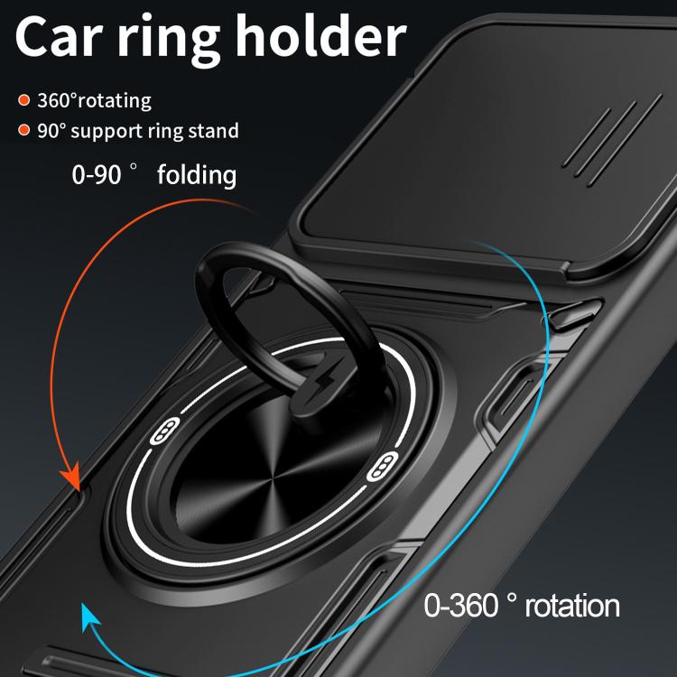 Multifunctional Sliding Camshield Ring Holder Phone Case, For Realme 15x India / C85 5G, For Realme 15 / 15 Pro 5G