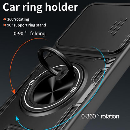 Multifunctional Sliding Camshield Ring Holder Phone Case, For Realme 15x India / C85 5G, For Realme 15 / 15 Pro 5G