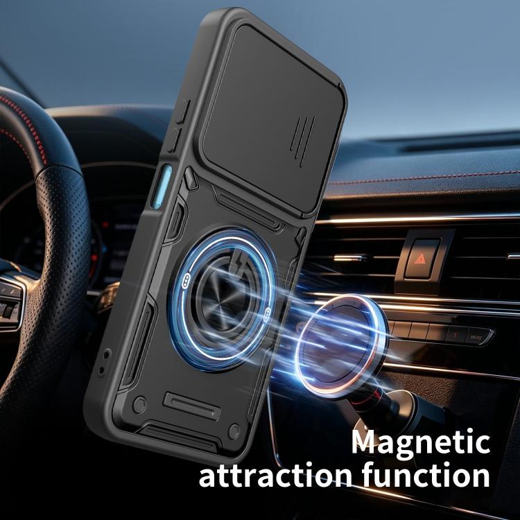 Multifunctional Sliding Camshield Ring Holder Phone Case, For Realme 15x India / C85 5G, For Realme 15 / 15 Pro 5G