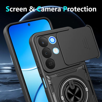 Multifunctional Sliding Camshield Ring Holder Phone Case, For Realme 15x India / C85 5G, For Realme 15 / 15 Pro 5G