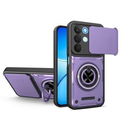 Multifunctional Sliding Camshield Ring Holder Phone Case, For Realme 15x India / C85 5G, For Realme 15 / 15 Pro 5G