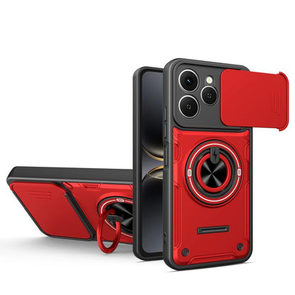 Multifunctional Sliding Camshield Ring Holder Phone Case, For Tecno Spark Go 3 / Pop 20 4G, For Tecno Spark 40C, For Tecno Spark Go 2 / Pop 10, For Tecno Spark 40 Pro+ 4G, For Tecno Spark 40 4G, For Tecno Spark Go 2025 / Pop 9 4G