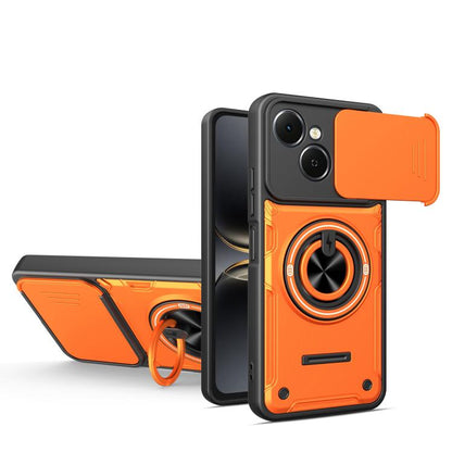 Multifunctional Sliding Camshield Ring Holder Phone Case, For Tecno Spark Go 3 / Pop 20 4G, For Tecno Spark 40C, For Tecno Spark Go 2 / Pop 10, For Tecno Spark 40 Pro+ 4G, For Tecno Spark 40 4G, For Tecno Spark Go 2025 / Pop 9 4G