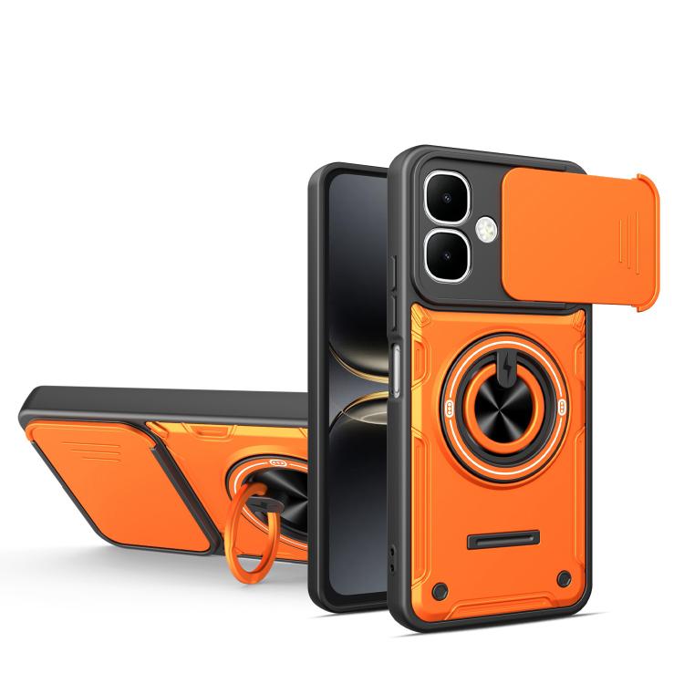 Multifunctional Sliding Camshield Ring Holder Phone Case, For Tecno Spark Go 3 / Pop 20 4G, For Tecno Spark 40C, For Tecno Spark Go 2 / Pop 10, For Tecno Spark 40 Pro+ 4G, For Tecno Spark 40 4G, For Tecno Spark Go 2025 / Pop 9 4G