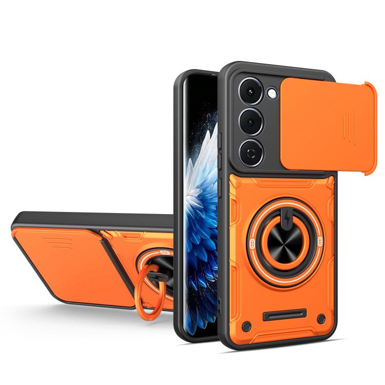 Multifunctional Sliding Camshield Ring Holder Phone Case, For Tecno Spark Go 3 / Pop 20 4G, For Tecno Spark 40C, For Tecno Spark Go 2 / Pop 10, For Tecno Spark 40 Pro+ 4G, For Tecno Spark 40 4G, For Tecno Spark Go 2025 / Pop 9 4G
