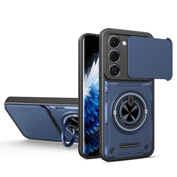 Multifunctional Sliding Camshield Ring Holder Phone Case, For Tecno Spark Go 3 / Pop 20 4G, For Tecno Spark 40C, For Tecno Spark Go 2 / Pop 10, For Tecno Spark 40 Pro+ 4G, For Tecno Spark 40 4G, For Tecno Spark Go 2025 / Pop 9 4G