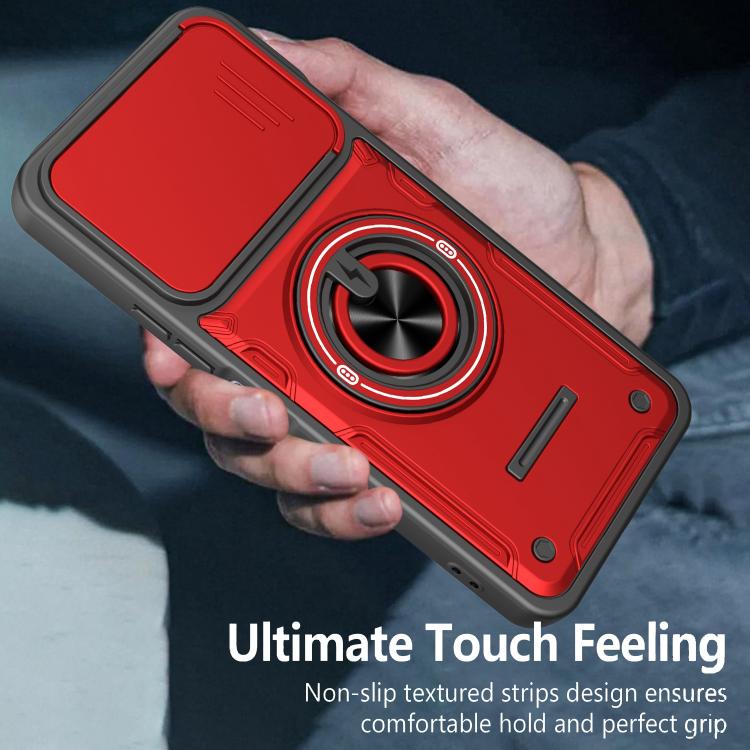 Multifunctional Sliding Camshield Ring Holder Phone Case, For Tecno Spark Go 3 / Pop 20 4G, For Tecno Spark 40C, For Tecno Spark Go 2 / Pop 10, For Tecno Spark 40 Pro+ 4G, For Tecno Spark 40 4G, For Tecno Spark Go 2025 / Pop 9 4G