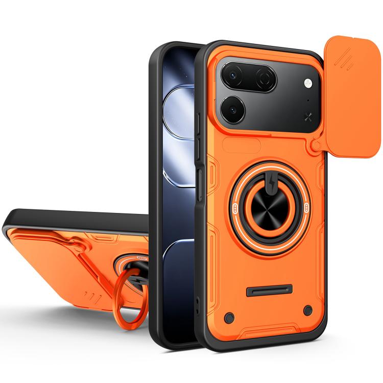 Multifunctional Sliding Camshield Ring Holder Phone Case, For Tecno Spark 50c 4G, For Tecno Spark 50 Pro 4G, For Tecno Spark Go 3 / Pop 20 4G, For Tecno Spark 40C, For Tecno Spark Go 2 / Pop 10, For Tecno Spark 40 Pro+ 4G, For Tecno Spark 40 4G        ...