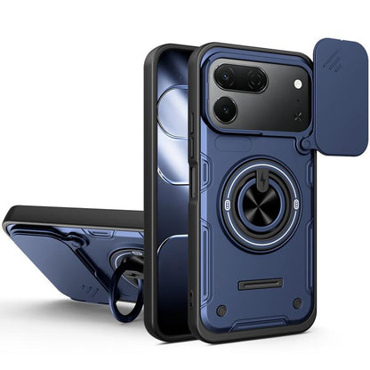 Multifunctional Sliding Camshield Ring Holder Phone Case, For Tecno Spark 50c 4G, For Tecno Spark 50 Pro 4G, For Tecno Spark Go 3 / Pop 20 4G, For Tecno Spark 40C, For Tecno Spark Go 2 / Pop 10, For Tecno Spark 40 Pro+ 4G, For Tecno Spark 40 4G        ...