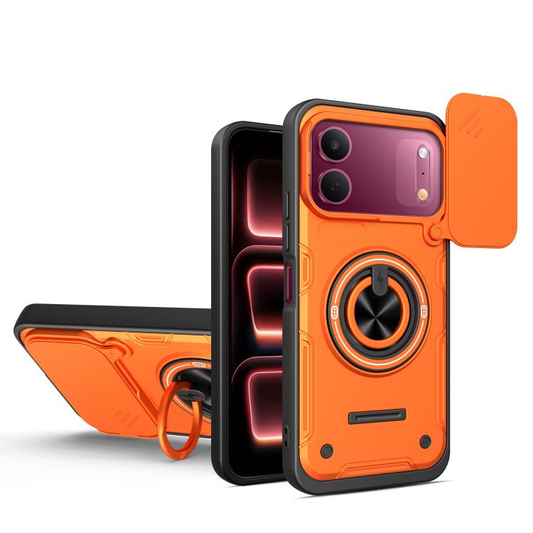 Multifunctional Sliding Camshield Ring Holder Phone Case, For Tecno Spark 50c 4G, For Tecno Spark 50 Pro 4G, For Tecno Spark Go 3 / Pop 20 4G, For Tecno Spark 40C, For Tecno Spark Go 2 / Pop 10, For Tecno Spark 40 Pro+ 4G, For Tecno Spark 40 4G        ...