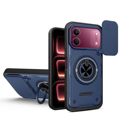 Multifunctional Sliding Camshield Ring Holder Phone Case, For Tecno Spark 50c 4G, For Tecno Spark 50 Pro 4G, For Tecno Spark Go 3 / Pop 20 4G, For Tecno Spark 40C, For Tecno Spark Go 2 / Pop 10, For Tecno Spark 40 Pro+ 4G, For Tecno Spark 40 4G        ...