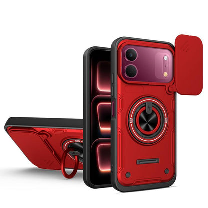 Multifunctional Sliding Camshield Ring Holder Phone Case, For Tecno Spark 50c 4G, For Tecno Spark 50 Pro 4G, For Tecno Spark Go 3 / Pop 20 4G, For Tecno Spark 40C, For Tecno Spark Go 2 / Pop 10, For Tecno Spark 40 Pro+ 4G, For Tecno Spark 40 4G        ...