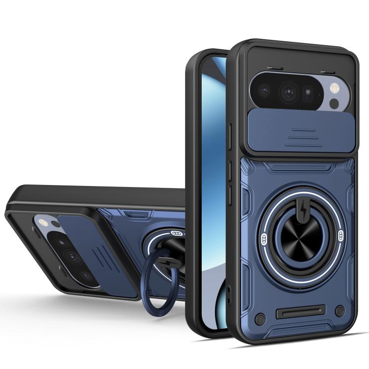 Multifunctional Sliding Camshield Ring Holder Phone Case, For Google Pixel 10 Pro XL, For Google Pixel 10 / 10 Pro