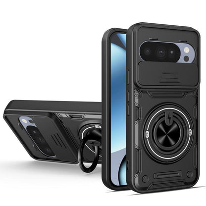 Multifunctional Sliding Camshield Ring Holder Phone Case, For Google Pixel 10 Pro XL, For Google Pixel 10 / 10 Pro