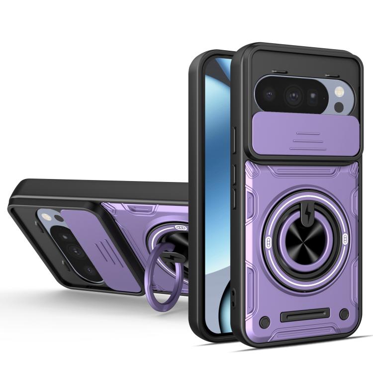 Multifunctional Sliding Camshield Ring Holder Phone Case, For Google Pixel 10 Pro XL, For Google Pixel 10 / 10 Pro