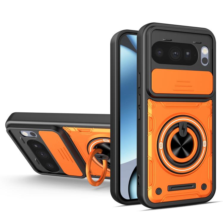 Multifunctional Sliding Camshield Ring Holder Phone Case, For Google Pixel 10 Pro XL, For Google Pixel 10 / 10 Pro