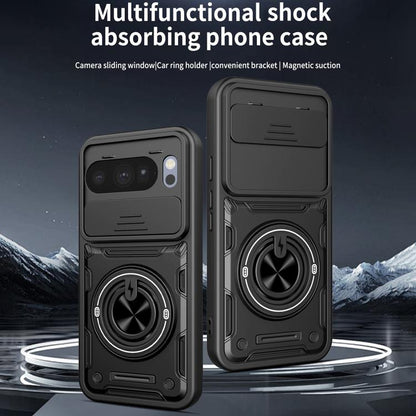 Multifunctional Sliding Camshield Ring Holder Phone Case, For Google Pixel 10 Pro XL, For Google Pixel 10 / 10 Pro