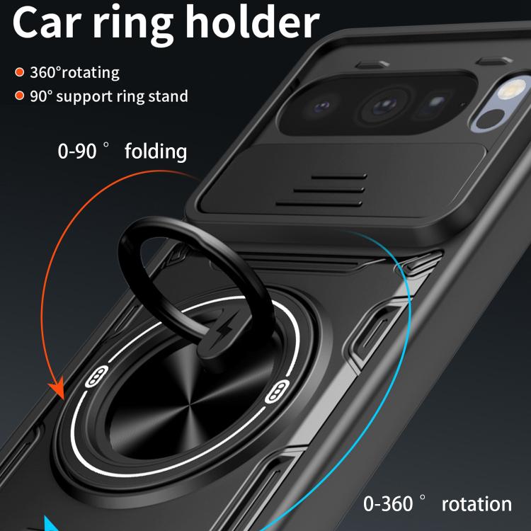 Multifunctional Sliding Camshield Ring Holder Phone Case, For Google Pixel 10 Pro XL, For Google Pixel 10 / 10 Pro