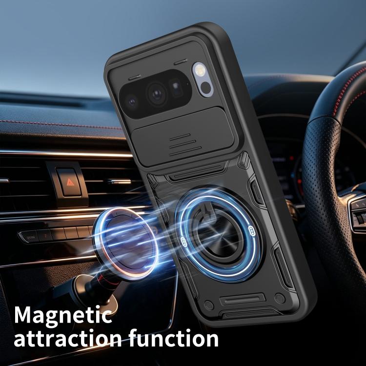 Multifunctional Sliding Camshield Ring Holder Phone Case, For Google Pixel 10 Pro XL, For Google Pixel 10 / 10 Pro