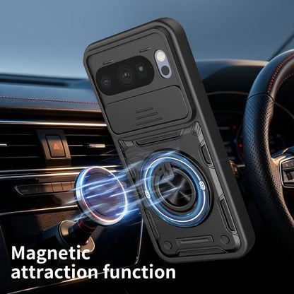Multifunctional Sliding Camshield Ring Holder Phone Case, For Google Pixel 10 Pro XL, For Google Pixel 10 / 10 Pro