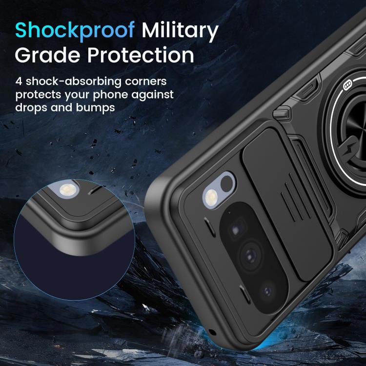 Multifunctional Sliding Camshield Ring Holder Phone Case, For Google Pixel 10 Pro XL, For Google Pixel 10 / 10 Pro