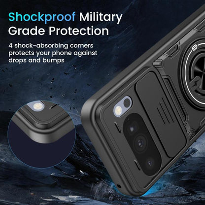 Multifunctional Sliding Camshield Ring Holder Phone Case, For Google Pixel 10 Pro XL, For Google Pixel 10 / 10 Pro